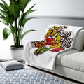 Get Your Gains Sherpa Blanket — Funny Fruit Gym Workout Throw