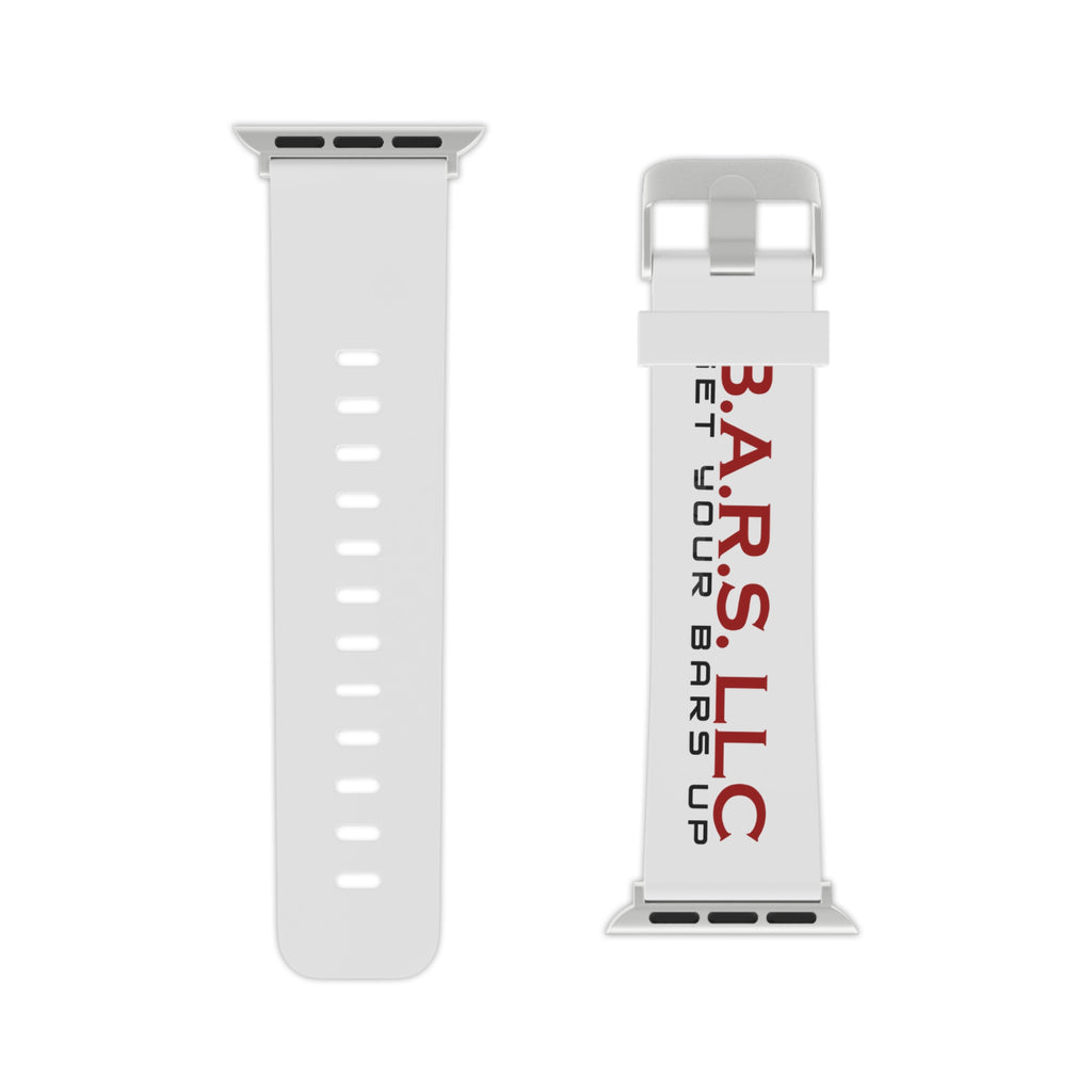 Apple Watch Band — B.A.R.S. LLC Branded Silicone Strap (White)