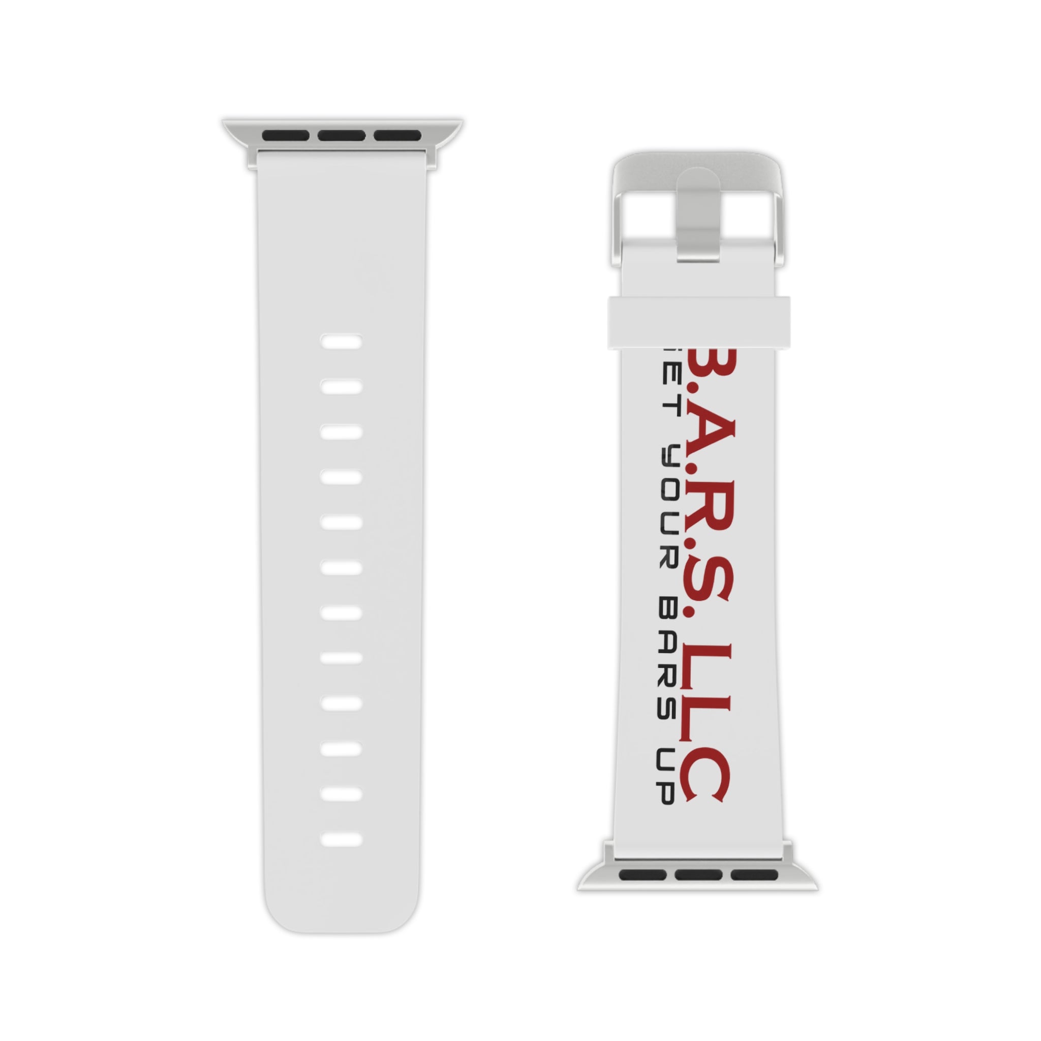 Apple Watch Band — B.A.R.S. LLC Branded Silicone Strap (White)