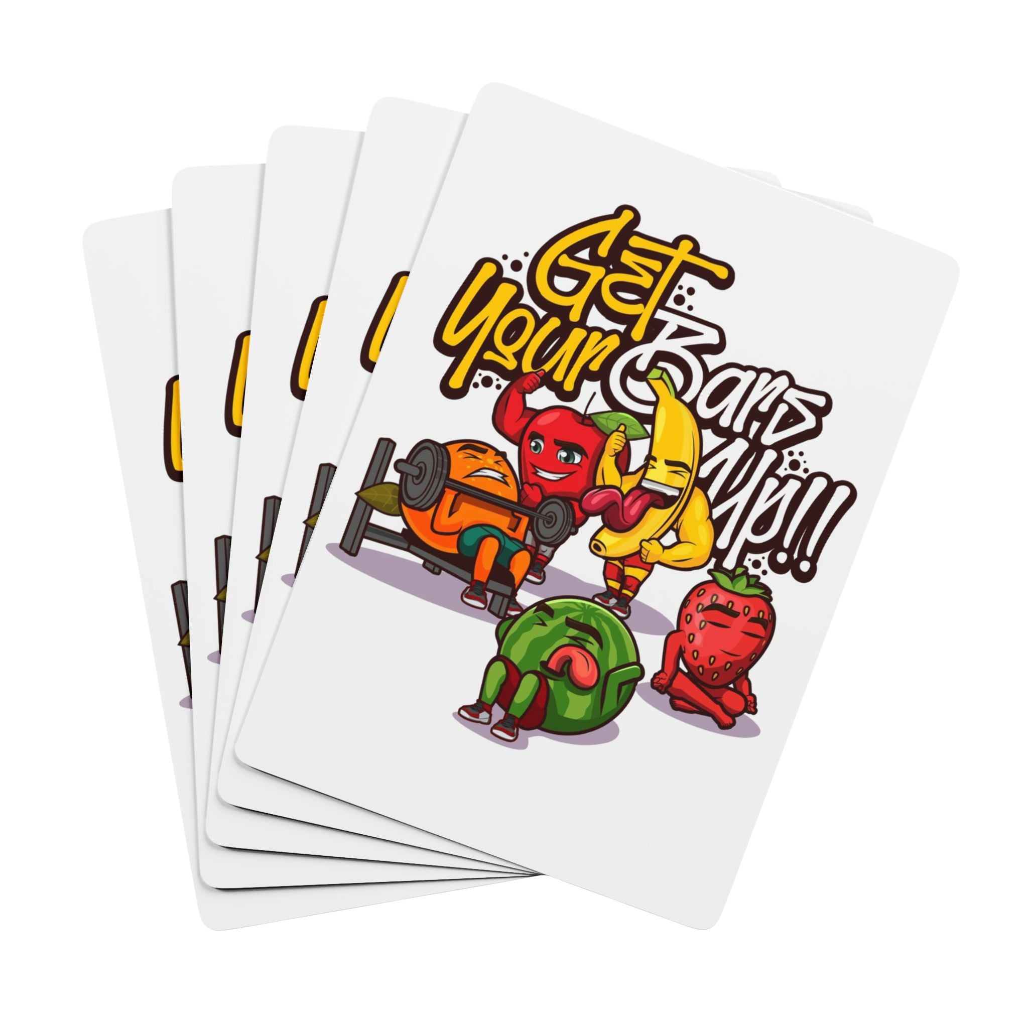 Poker Playing Cards — 'Get Your Gains Up' Fitness Pepper Design Playing Card Deck