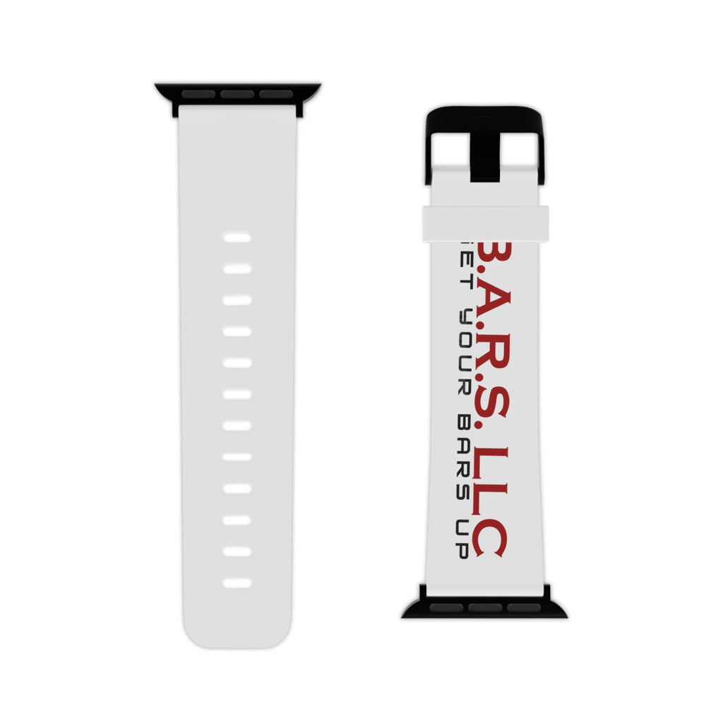 Apple Watch Band — B.A.R.S. LLC Branded Silicone Strap (White)