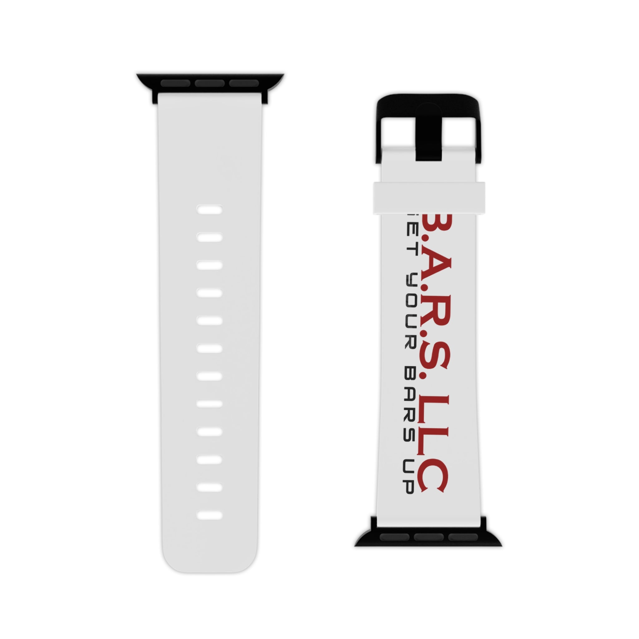 Apple Watch Band — B.A.R.S. LLC Branded Silicone Strap (White)