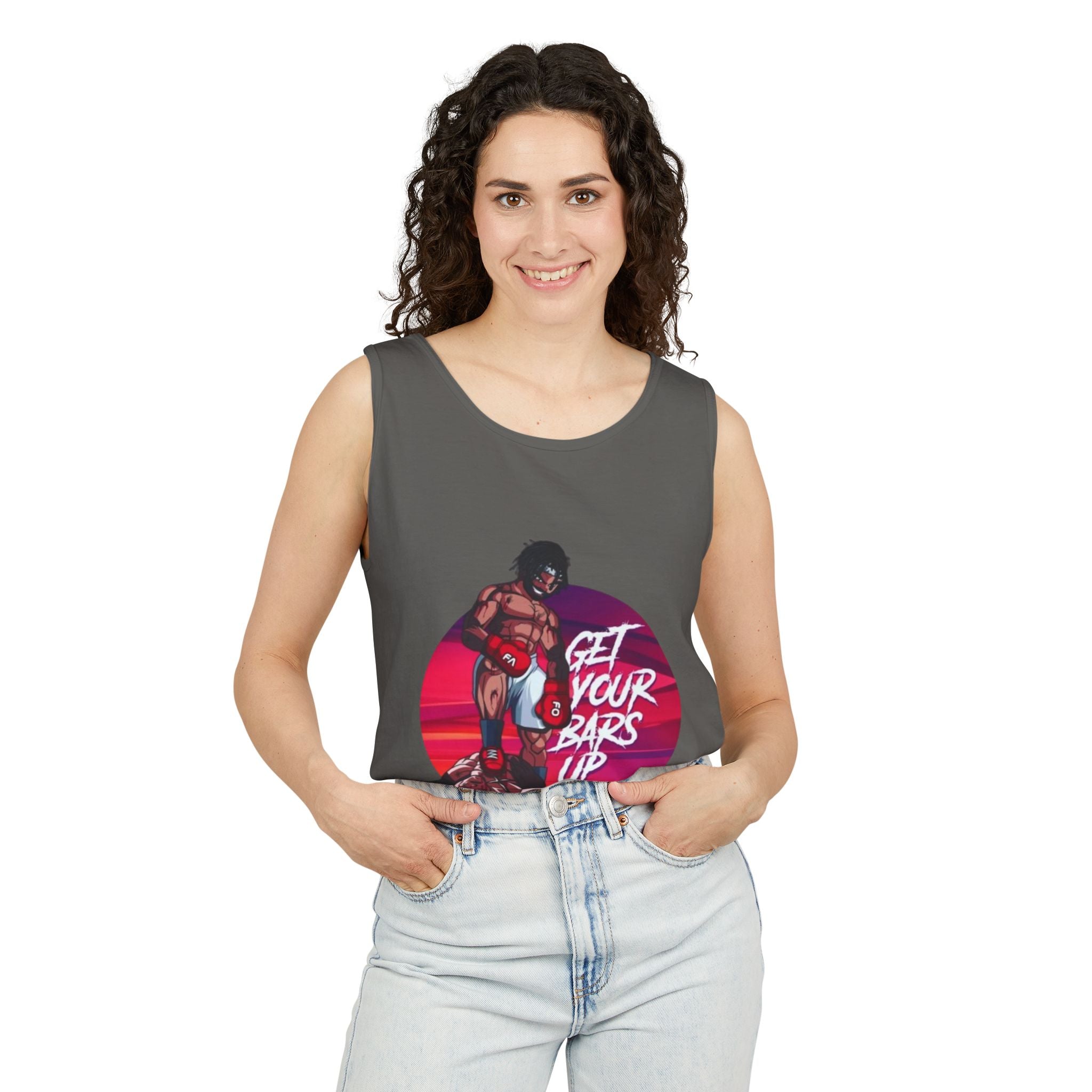 Get Your Bars Up Tank Top — Motivational Boxing Fitness Tee