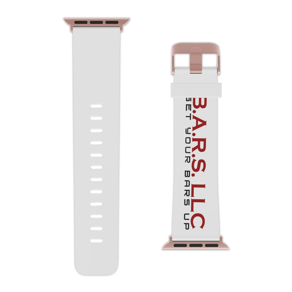 Apple Watch Band — B.A.R.S. LLC Branded Silicone Strap (White)