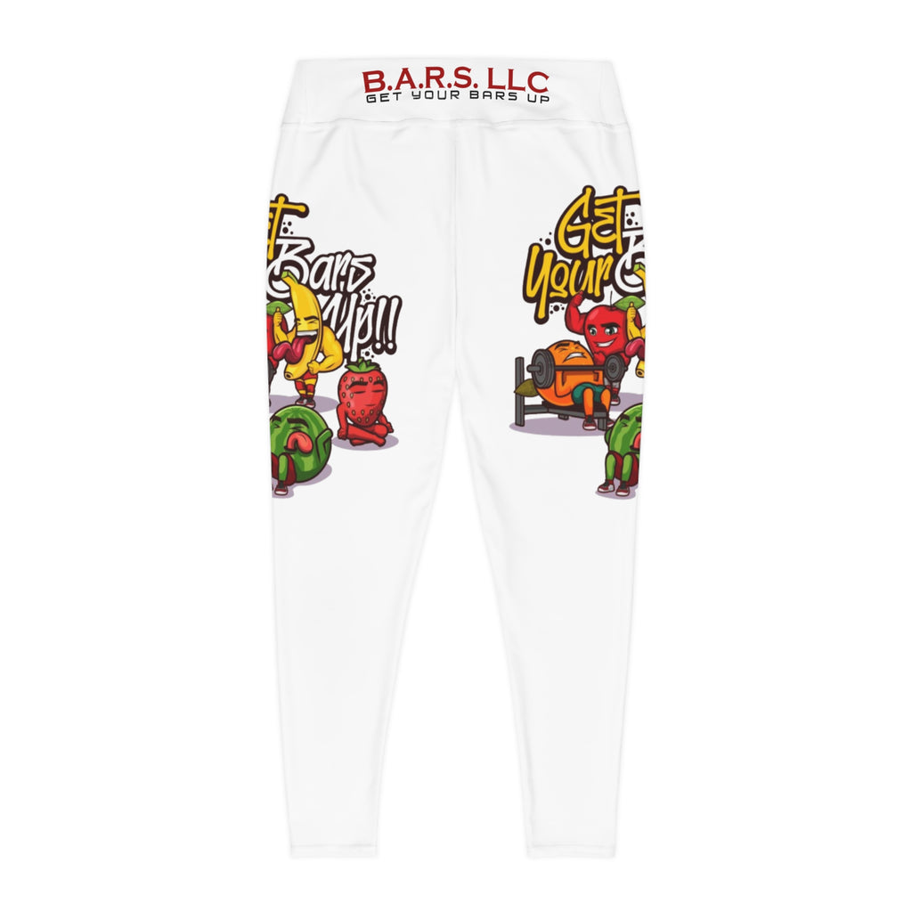 Plus Size Leggings — Urban Cartoon 'Get Your Bars Up' All-Over Print