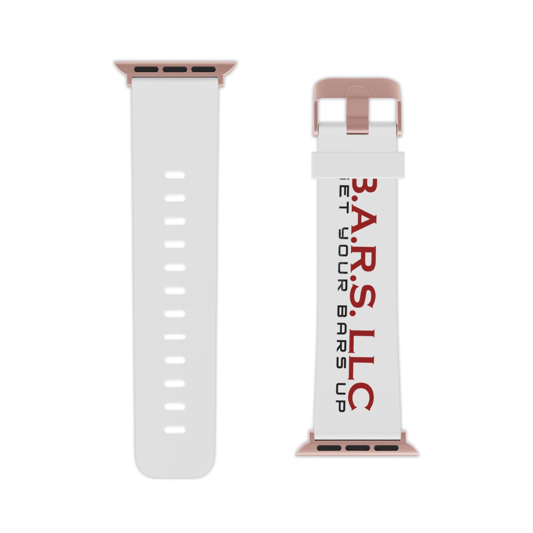 Apple Watch Band — B.A.R.S. LLC Branded Silicone Strap (White)