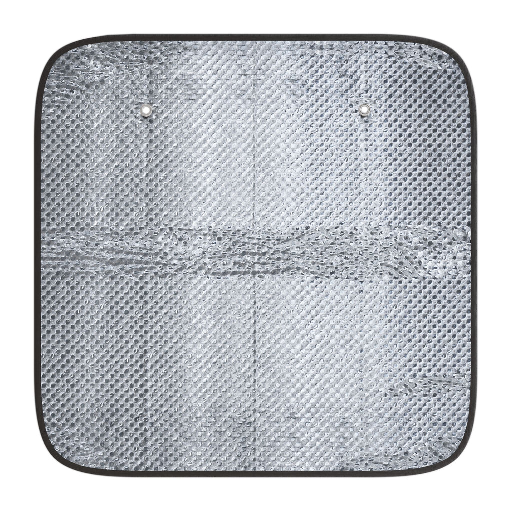 Car Sun Shade — "Get Your Gains Up!" Funny Fruit Gym Cartoon Windshield Cover