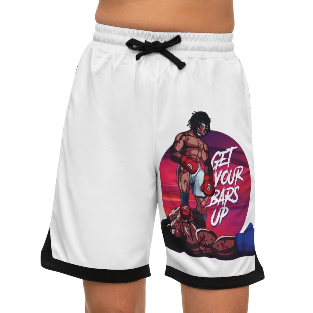 Get Your Bars Up Basketball Shorts — Boxing Graphic Athletic Shorts