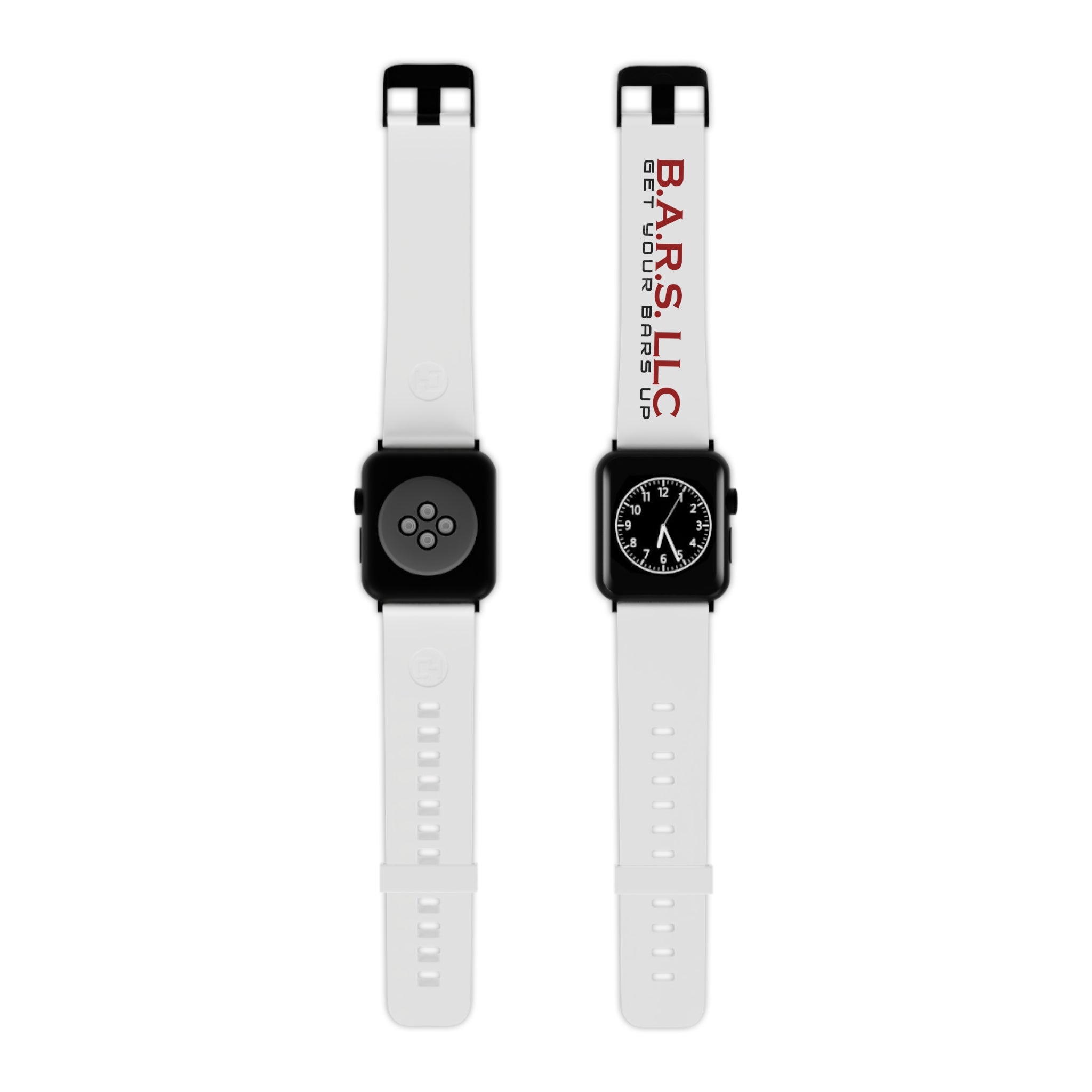 Apple Watch Band — B.A.R.S. LLC Branded Silicone Strap (White)
