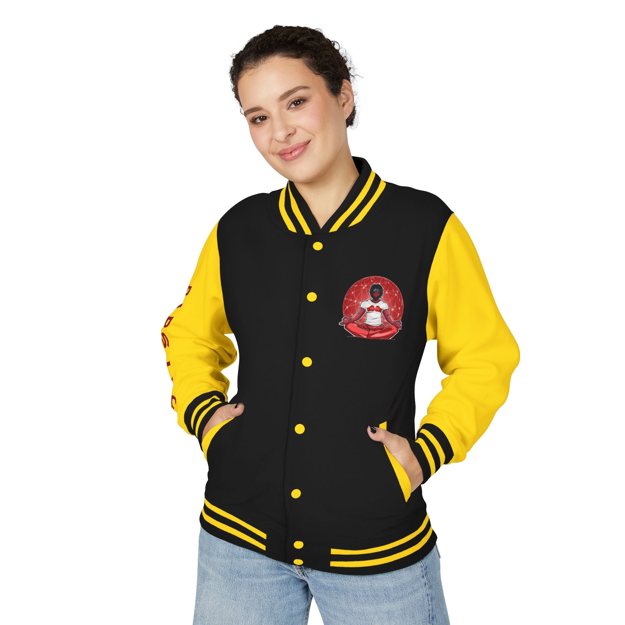 Letterman Jacket — 'Get Your Bars Up' Retro Boxing Varsity Jacket