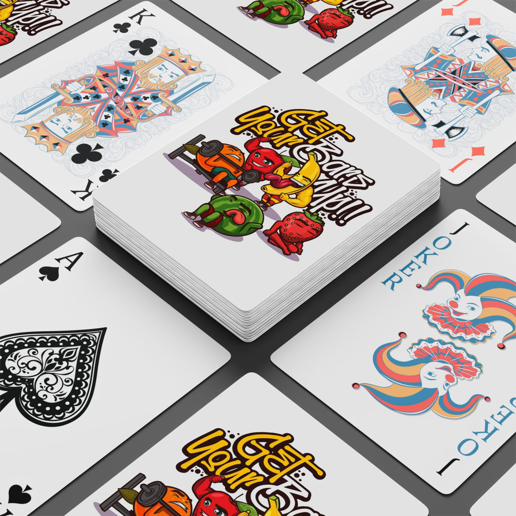 Poker Playing Cards — 'Get Your Gains Up' Fitness Pepper Design Playing Card Deck