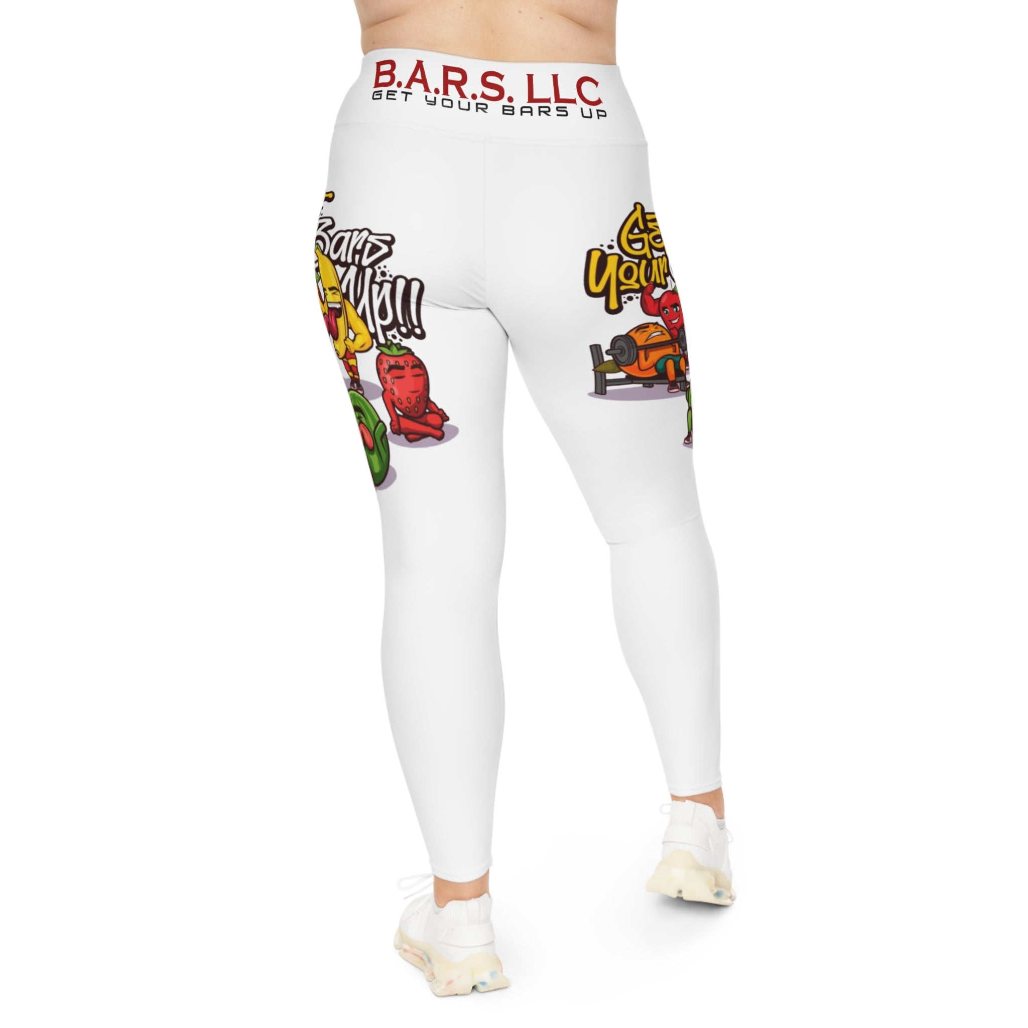 Plus Size Leggings — Urban Cartoon 'Get Your Bars Up' All-Over Print