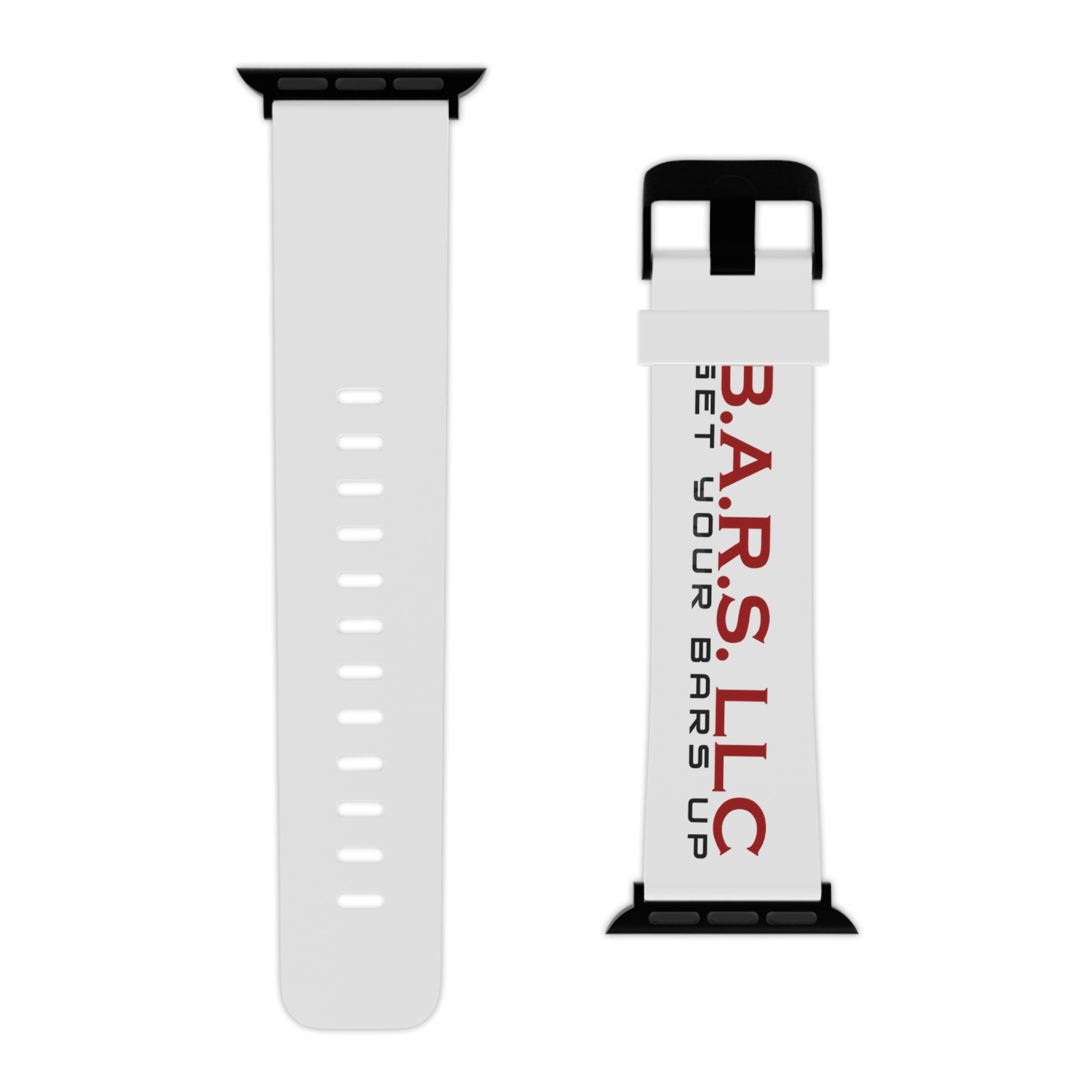 Apple Watch Band — B.A.R.S. LLC Branded Silicone Strap (White)