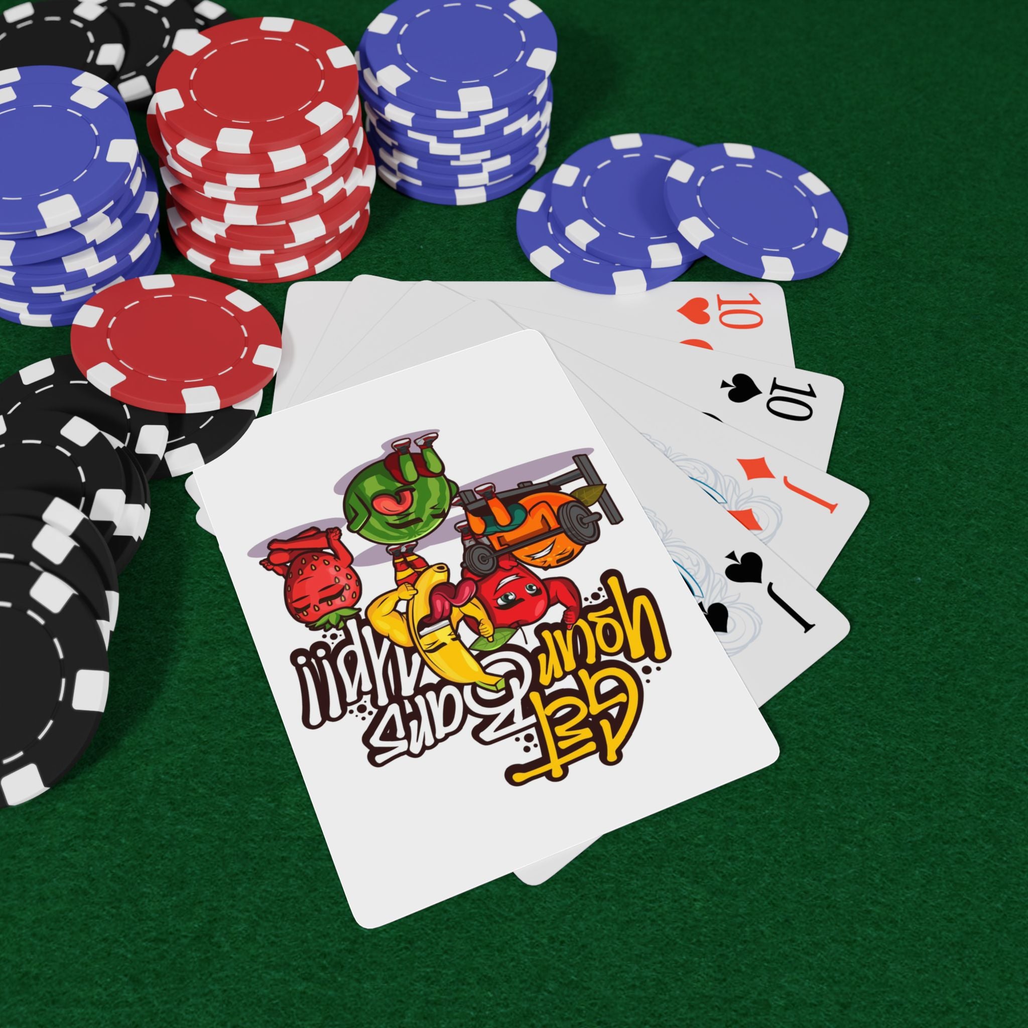 Poker Playing Cards — 'Get Your Gains Up' Fitness Pepper Design Playing Card Deck