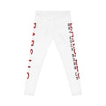 Get Your Bars Up Women's Leggings — White Side-Text Fitness Leggings